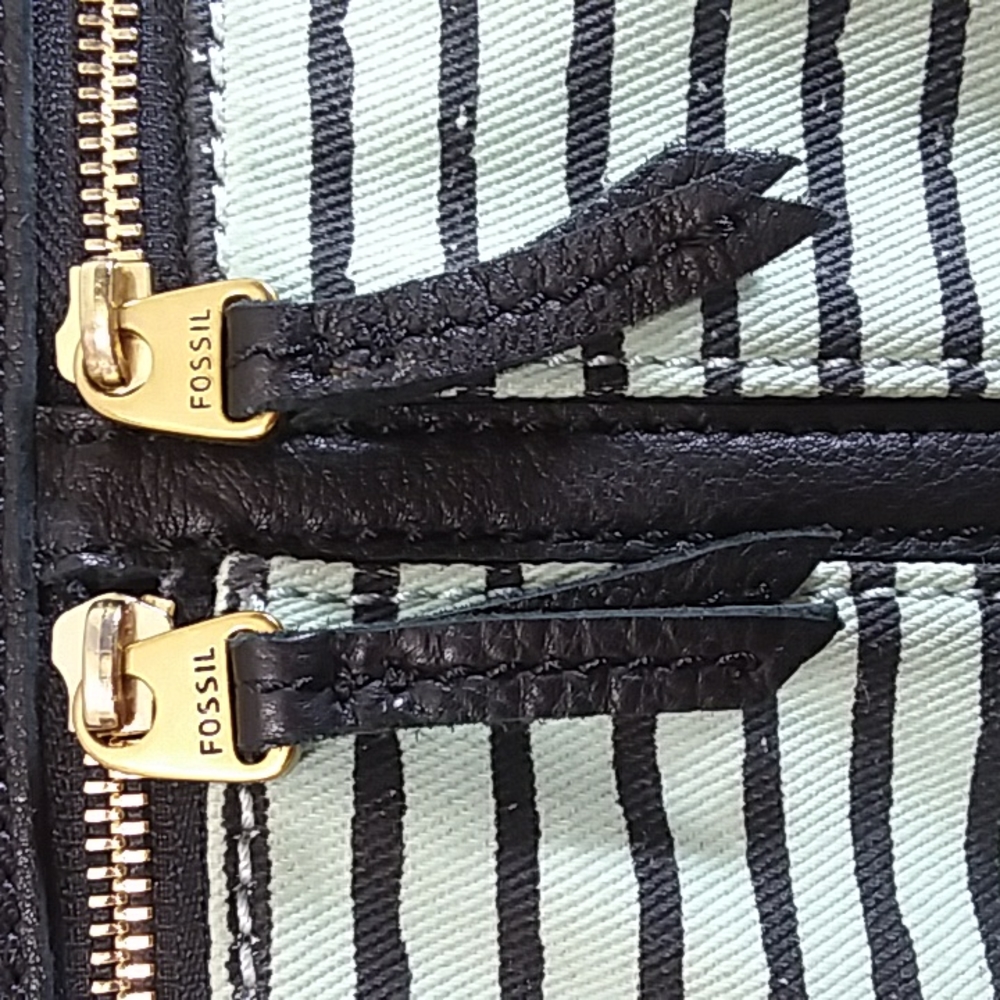 Fossil Stripe Canvas Crossbody Bag - image 6